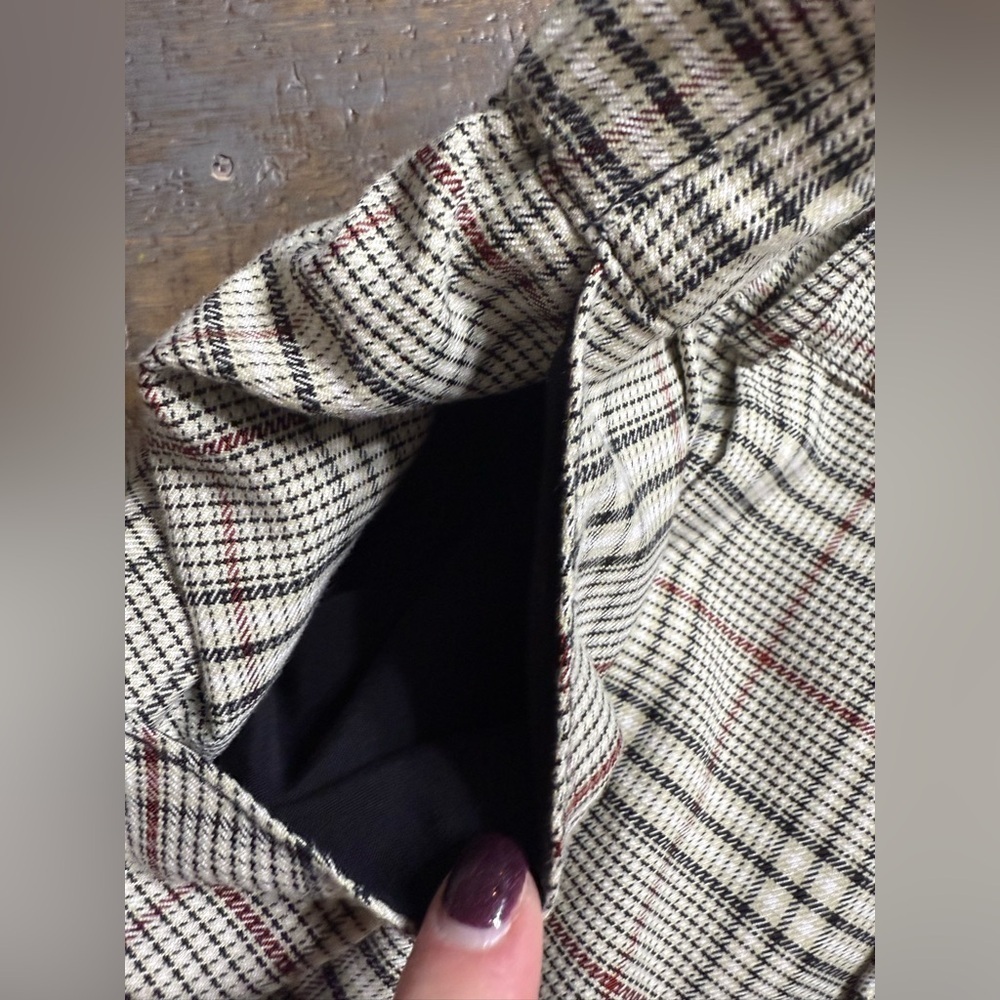 Full Tilt Black and Cream cuffed Plaid Trouser Pants - Picture 10 of 10